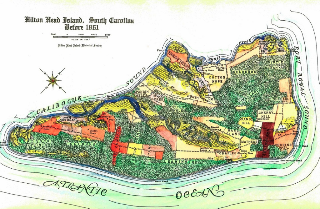 Hilton Head Map in 1861 Hilton Head Map in 1861